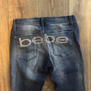 Bebe rhinestone detail jeans